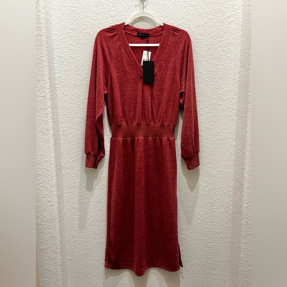 🆕 GibsonLook Mauve Long Sleeve Dress